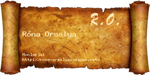 Róna Orsolya névjegykártya