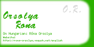 orsolya rona business card
