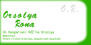orsolya rona business card